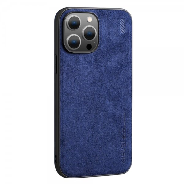 iPhone 14 Pro Max Cover Ruskind tekstur Blå
