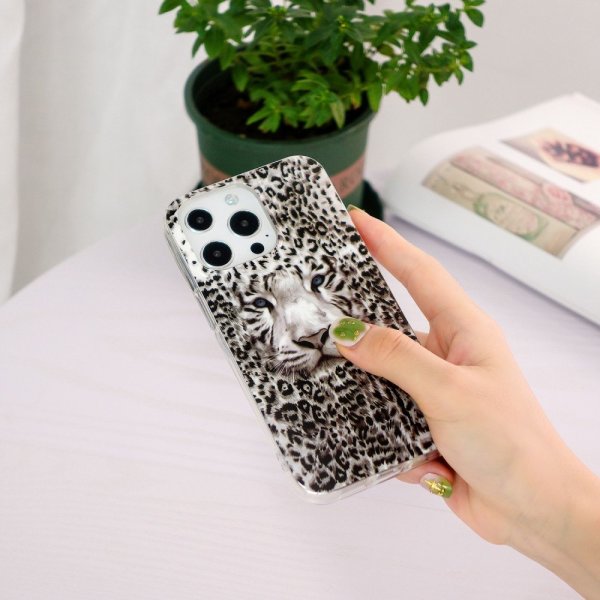 iPhone 14 Pro Max Cover Motiv Hvid Tiger