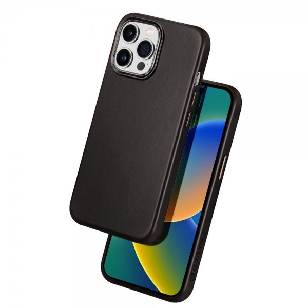 iPhone 14 Pro Max Cover Naples Series MagSafe Mørkebrun