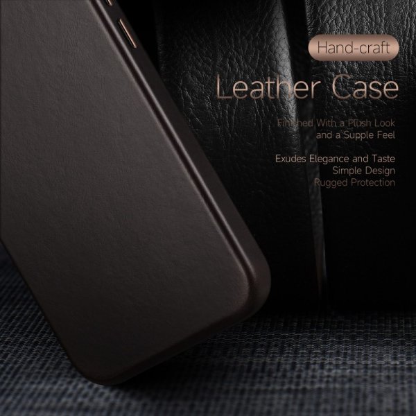 iPhone 14 Pro Max Cover Naples Series MagSafe Mørkebrun