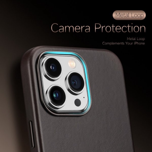 iPhone 14 Pro Max Cover Naples Series MagSafe Mørkebrun