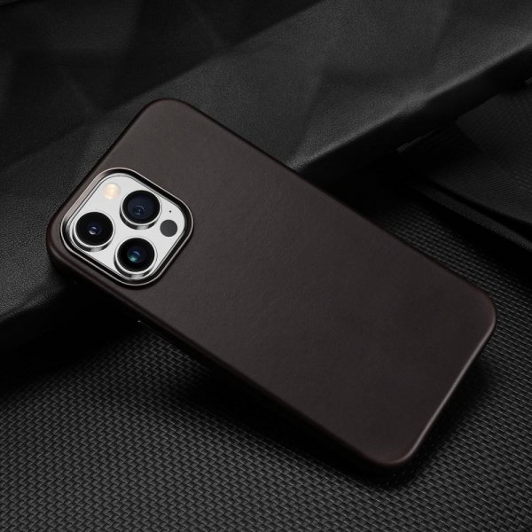 iPhone 14 Pro Max Cover Naples Series MagSafe Mørkebrun