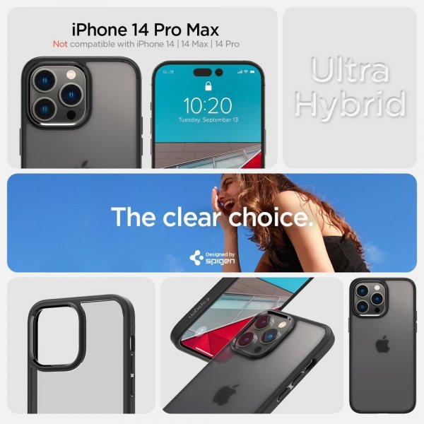 iPhone 14 Pro Max Cover Ultra Hybrid Frost Black