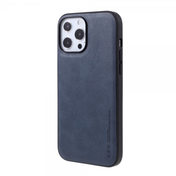 iPhone 14 Pro Cover Lædertekstur Blå