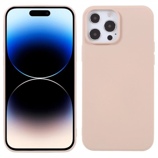 iPhone 14 Pro Cover Liquid Silicone Beige