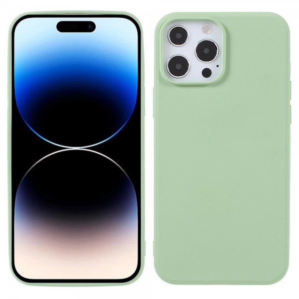 iPhone 14 Pro Cover Liquid Silicone Lysegrønn