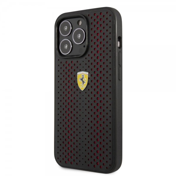 iPhone 14 Pro Cover Logo Perforeret Rød