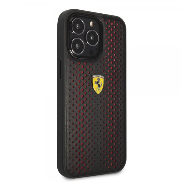 iPhone 14 Pro Cover Logo Perforeret Rød