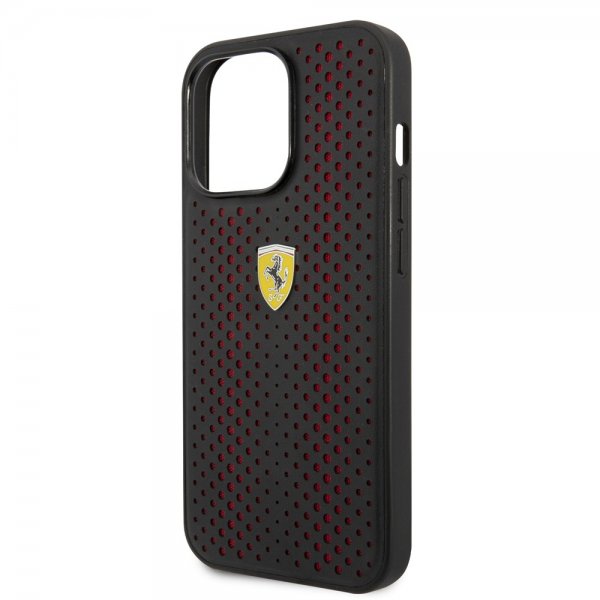 iPhone 14 Pro Cover Logo Perforeret Rød