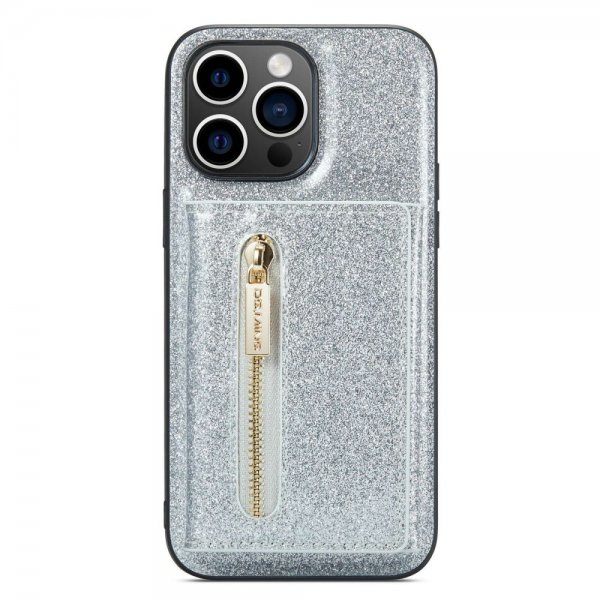 iPhone 14 Pro Cover M3 Series Aftageligt Kortholder Sølv