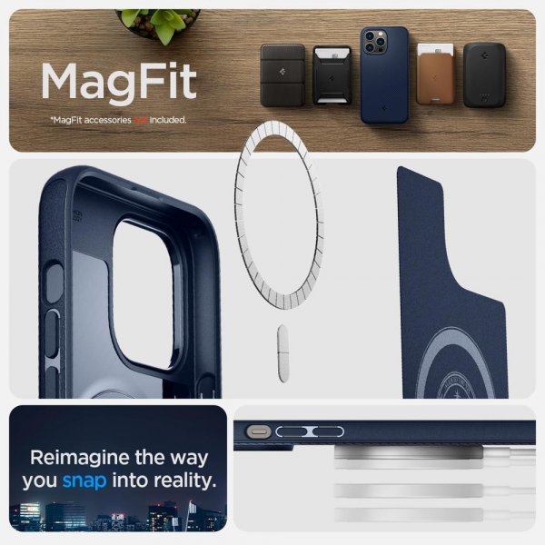 iPhone 14 Pro Cover Mag Armor MagFit Navy Blue