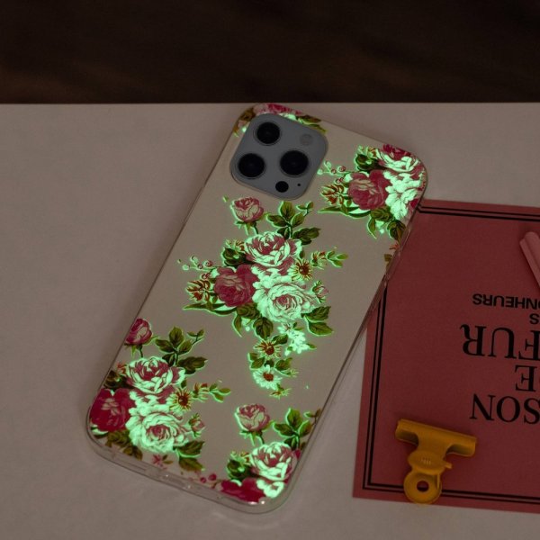 iPhone 14 Pro Cover Motiv Lyserød Rosor