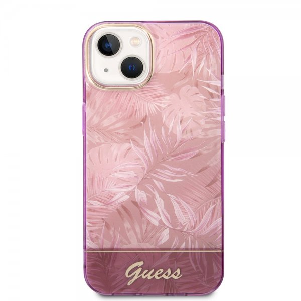 iPhone 14 Cover Jungle Lyserød