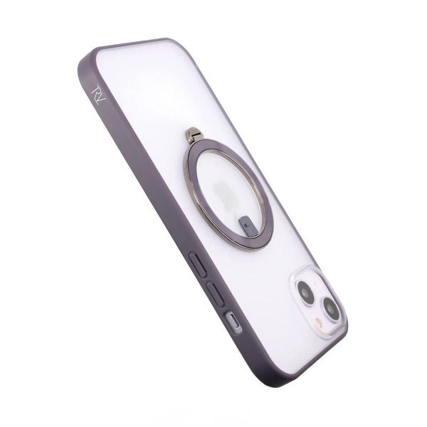 iPhone 14 Cover MagSafe Ring Lilla