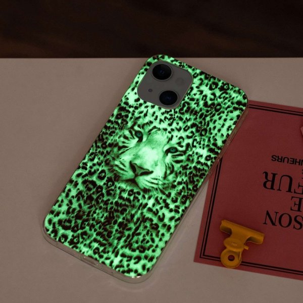 iPhone 14 Cover Motiv Hvid Tiger