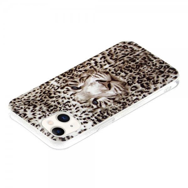 iPhone 14 Cover Motiv Hvid Tiger