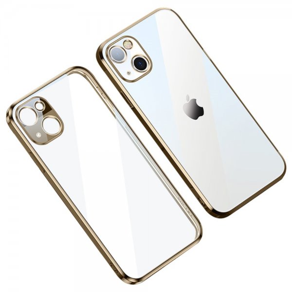 iPhone 14 Cover Pletteret Kant Guld