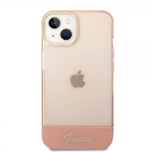 iPhone 14 Cover Translucent Lyserød