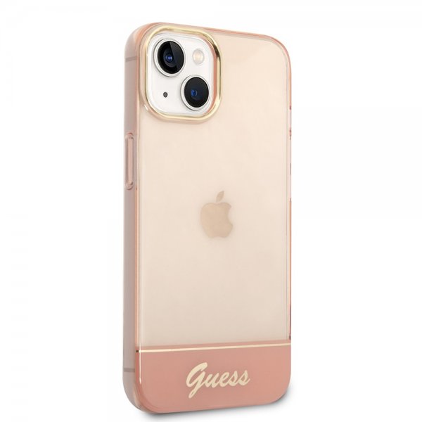 iPhone 14 Cover Translucent Lyserød