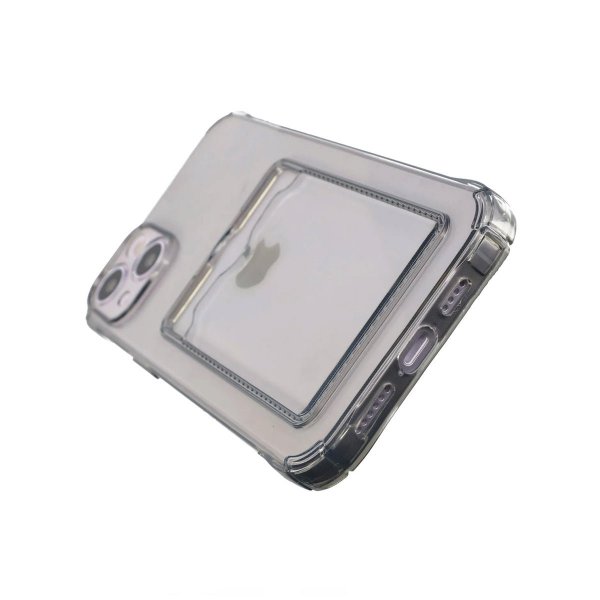 iPhone 14 Cover Kortholder Stødabsorberende Sort