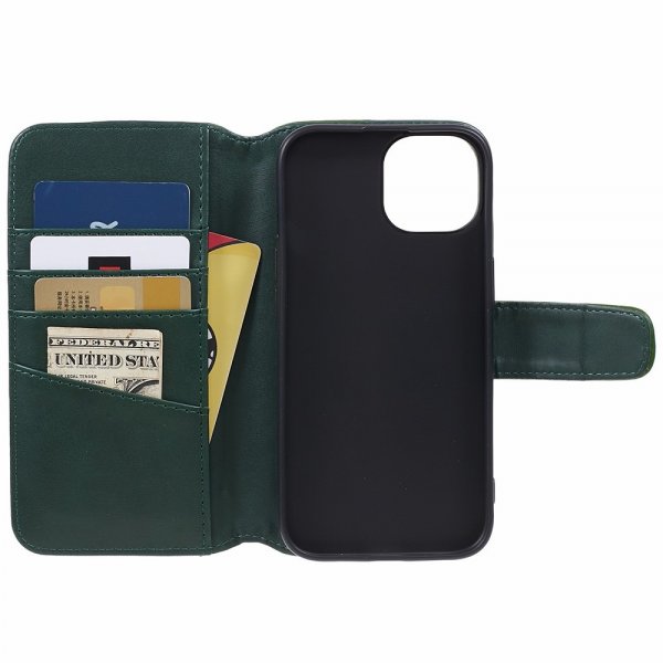 iPhone 15 Plus Etui Essential Leather Juniper Green