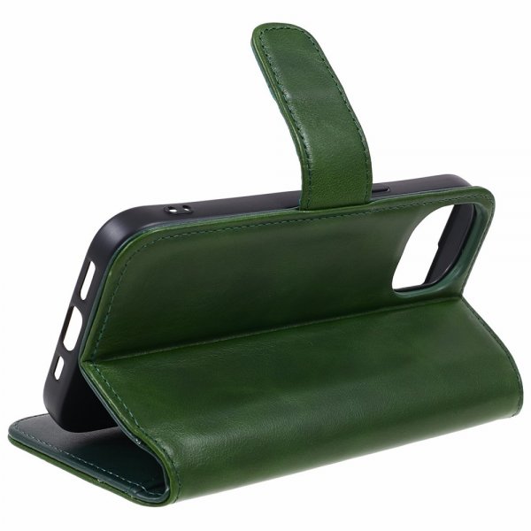 iPhone 15 Plus Etui Essential Leather Juniper Green