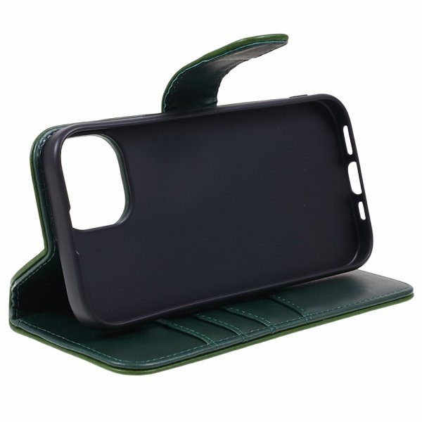 iPhone 15 Plus Etui Essential Leather Juniper Green