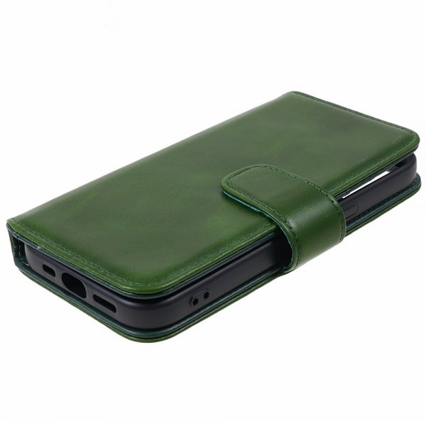 iPhone 15 Plus Etui Essential Leather Juniper Green
