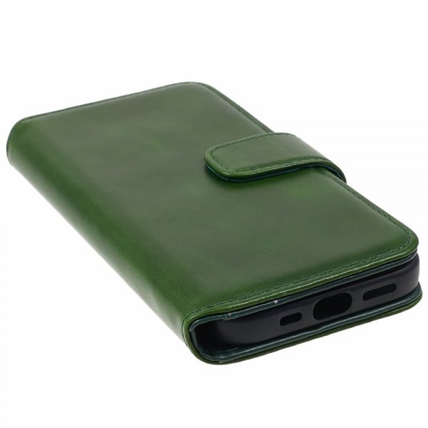 iPhone 15 Plus Etui Essential Leather Juniper Green