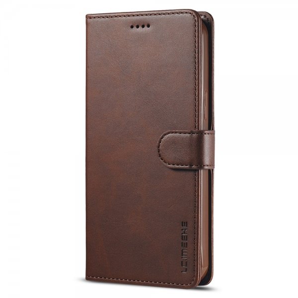 iPhone 15 Plus Etui med Kortholder Stativfunktion Mørkebrun