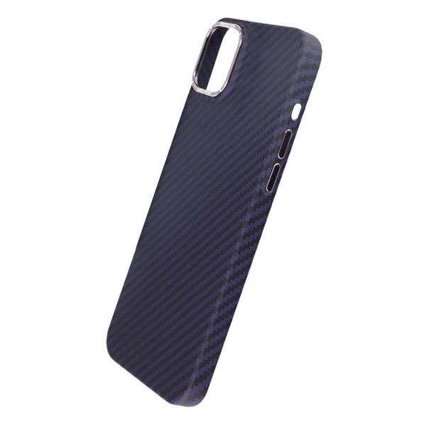 iPhone 15 Plus Cover Kulfibermønster Lilla