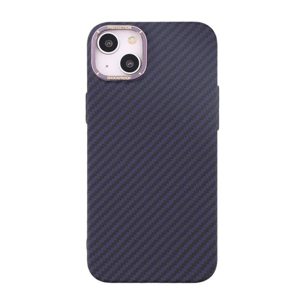 iPhone 15 Plus Cover Kulfibermønster Lilla