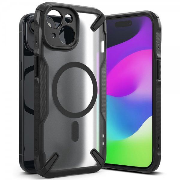 iPhone 15 Plus Cover Fusion X Magnetic Matte Black
