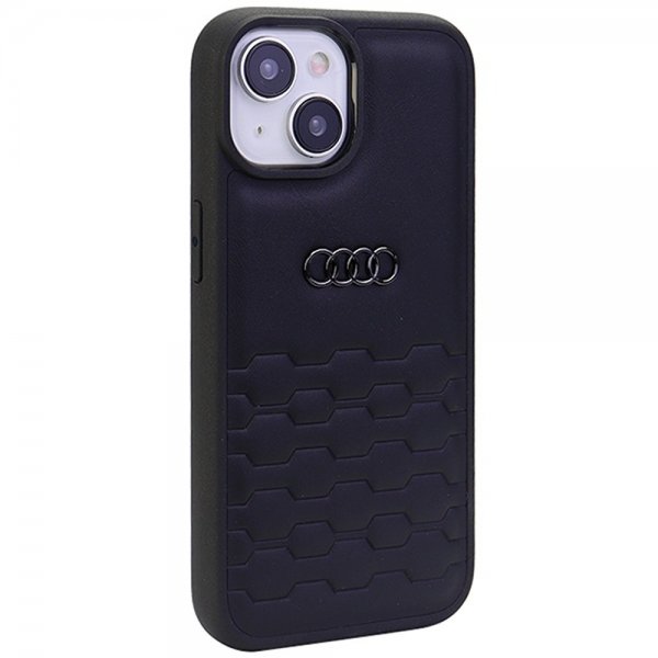 iPhone 15 Plus Cover GT Synthetic Leather Sort