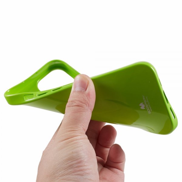 iPhone 15 Plus Cover Jelly Glitter Grøn