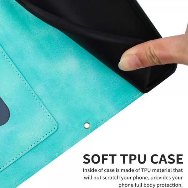 iPhone 15 Pro Etui Blomstermønster Grøn