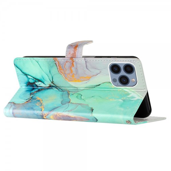 iPhone 15 Pro Max Etui Motiv Grøn Marmor