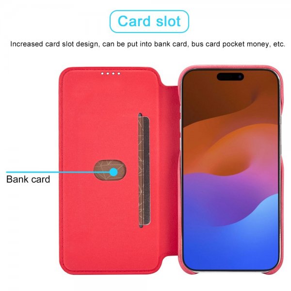 iPhone 15 Pro Max Etui Retro Rød