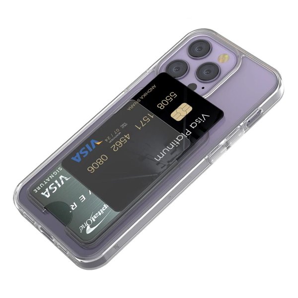iPhone 15 Pro Max Cover Kortholder Transparent