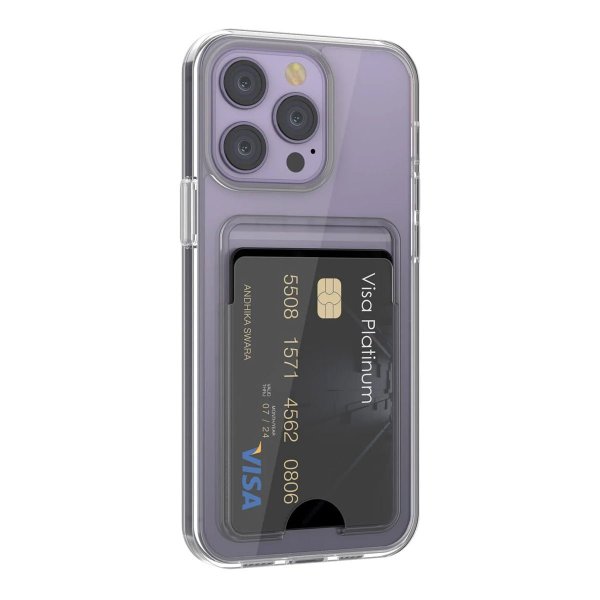 iPhone 15 Pro Max Cover Kortholder Transparent