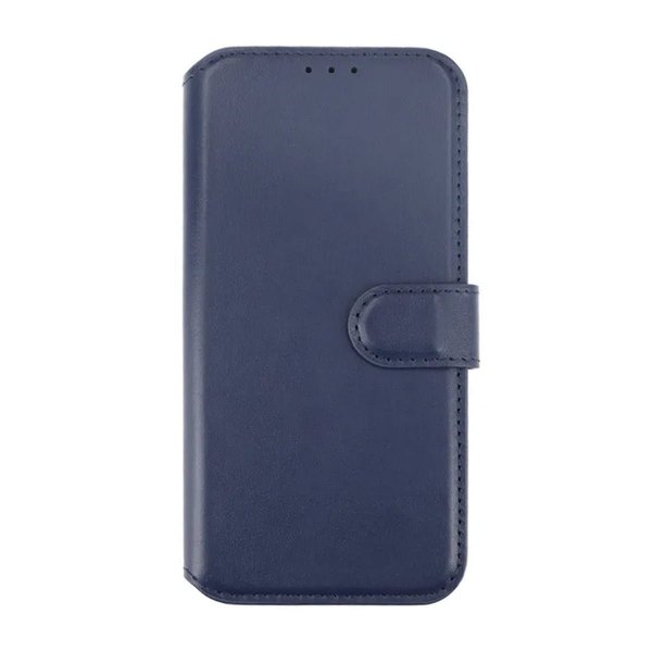 iPhone 15 Pro Max Etui Ægte Læder Blå