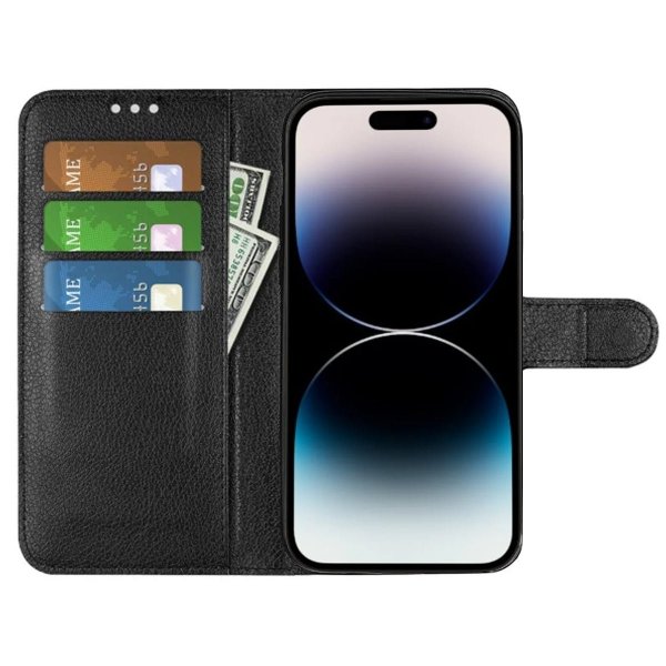 iPhone 15 Pro Max Etui med Stativ Sort