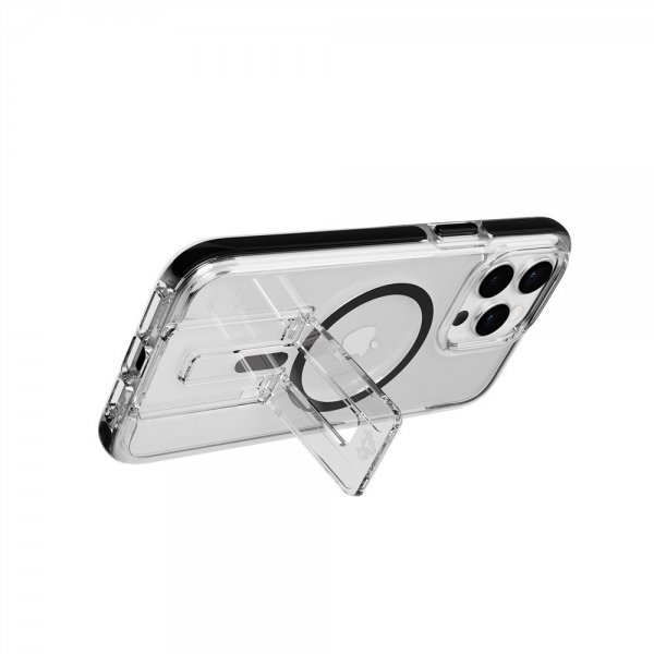 iPhone 15 Pro Max Cover Evo Crystal Kick MagSafe Clear/Black
