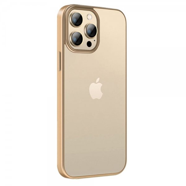 iPhone 15 Pro Max Cover Pletteret Kant Guld