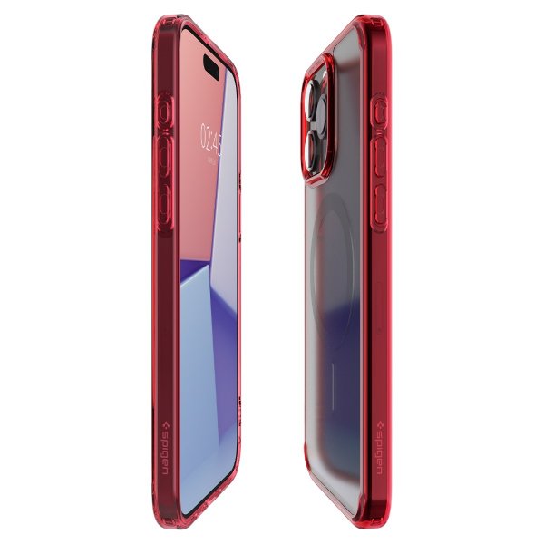 iPhone 15 Pro Max Cover Ultra Hybrid MagFit Frost Deep Red
