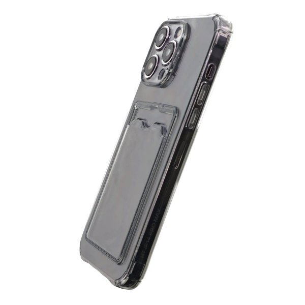 iPhone 15 Pro Max Cover Kortholder Stødabsorberende Sort