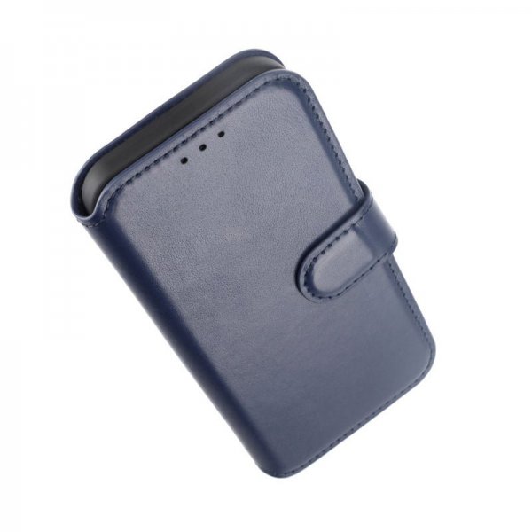 iPhone 15 Pro Etui Ægte Læder Blå