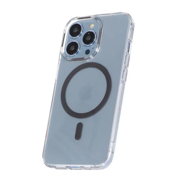 iPhone 15 Pro Cover TPU MagSafe Grå