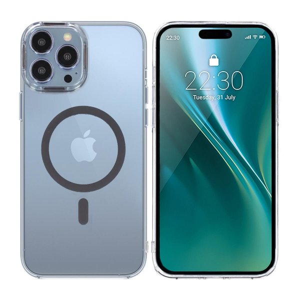 iPhone 15 Pro Cover TPU MagSafe Grå