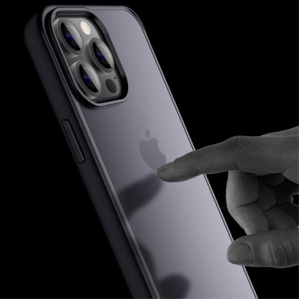 iPhone 15 Cover Frosted Bagside Blå